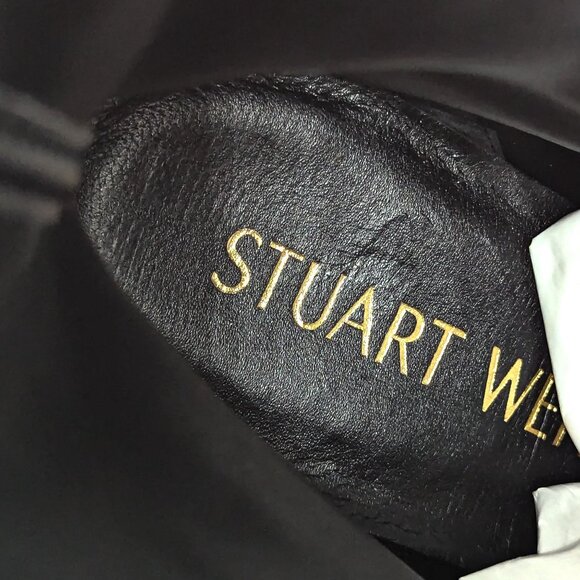 Stuart Weitzman Women Yulian Black Suede Sock Dress Office Sock Boots size 7.5 - Picture 11 of 12